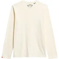 Superdry für Herren. M6010879A T-Shirt Classic Essential gebrochenes Weiß (XXL), Lässig, Baumwolle, Langarm