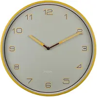 Karlsson - Wanduhr Lined Numbers - Gelb - Ø40cm