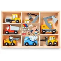 MOLTO Mini-Lastwagen Kit, 6 Baufahrzeuge, 21.5 cm breit, 10 cm hoch
