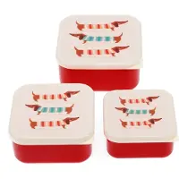 Rex London Snack-Boxen 3er-Set Sausage Dog