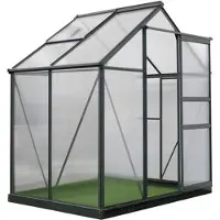 Westmann Aluminium Gewächshaus Flora 64 Anthrazit 132x192x202 cm