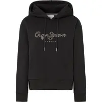 Pepe Jeans für Damen. PL581459 Sweatshirt Frida schwarz (L), Lässig, Baumwolle, Nachhaltig