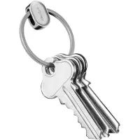 OrbitKey Silberfarbener -Schlüsselring aus Stahl | Größe Onesize