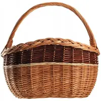 Kadax Weidenkorb, Pilzkorb, Einkaufskorb, Picknick, Obst, Korbweide, groß, umweltfreundlich