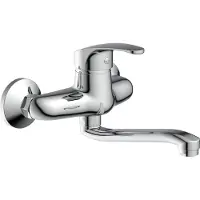 Schutte Spültischarmatur "ORAZI" schwenkbarer Wasserhahn Küche für Wandmontage