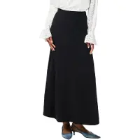 Y.A.S. Damen Röcke Yasfonny Hw Ankle Knit Skirt - Zwart - Größe XS