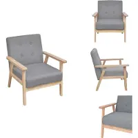 vidaXL Sessel Hellgrau Stoff - Sessel