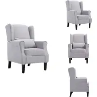 vidaXL Sessel Hellgrau Stoff - Sessel