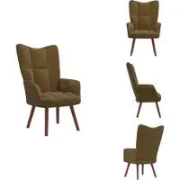 vidaXL Relaxsessel Braun Samt - Sessel