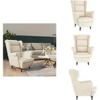 vidaXL Sessel Cremeweiß Samt - Sessel