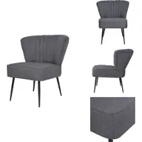vidaXL Cocktailstuhl Dunkelgrau Stoff - Sessel