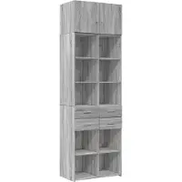 vidaXL Hochschrank Grau Sonoma 70x42,5x225 cm Holzwerkstoff