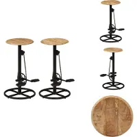 vidaXL Barhocker 2 Stk. Massivholz Mango - Barhocker