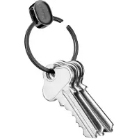 OrbitKey Schwarzer Schlüsselring aus Stahl | Größe Onesize