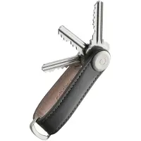 OrbitKey Grauer -Schlüsselanhänger aus Leder | Größe Onesize