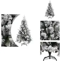 vidaXL Weihnachtsbaum mit Zapfen Beschneit 195 cm PVC & PE - Weihnachtsbäume