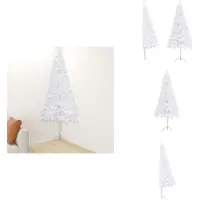 vidaXL Künstlicher Eck-Weihnachtsbaum Weiß 240 cm PVC - Weihnachtsbäume