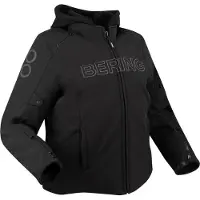 Bering Davis Queen Size wasserdichte Damen Motorrad Textiljacke, schwarz, W-46