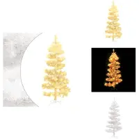 vidaXL Spiral-Weihnachtsbaum mit Beleuchtung und Ständer Weiß 180 cm - Weihnachtsbäume