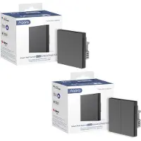 Lumi United Technology WS-EUK01-G, Tasten, Kabellos, Grau, Polycarbonat (PC), Blau, ZigBee, Stand-by, Status