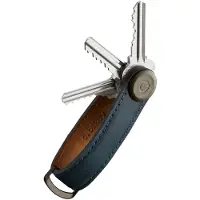 OrbitKey Blauer -Schlüsselanhänger aus Leder | Größe Onesize