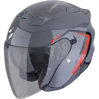 Scorpion EXO-230 CIT-E Grau Rot Jethelm Größe M