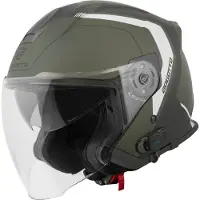 Bogotto H586 BT Illus Schwarz Grün Bluetooth Jethelm Größe S