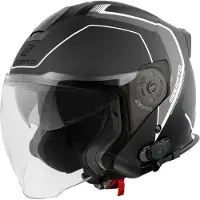 Bogotto H586 BT Illus Schwarz Grau Bluetooth Jethelm Größe 2XL