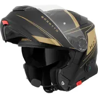 Bogotto H271 Taog Bluetooth Helm Schwarz Gold Größe XS