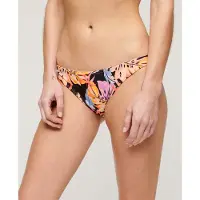 Superdry für Damen. W3010399A Klassisches schwarzes bedrucktes Bikinihöschen (XS), Strandbekleidung, Recyceltes Polyester, Nachhaltig