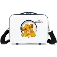 Disney Unisex für Kinder. 4753921 ABS Kulturtasche Hakuna Matata anpassungsfähig weiß (OSFA), Lässig, Synthetisch, ABS/Polykarbonat, Kinderb