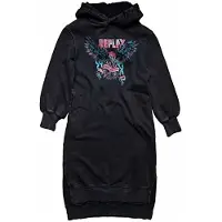 Replay Sg3629.050.23388m Langarmkleid Schwarz 10 Years Mädchen Schwarz 10 Years