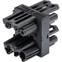 Bachmann Verteilerblock WIELAND GST18 1xIn/3xOut mit Verriegelungslaschen, schwarz