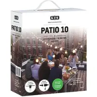 Ks Verlichting Patio Lichterkette Warmweiß 10m mit 12 LED