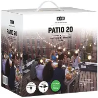 Ks Verlichting Patio Lichterkette Warmweiß 20m mit 24 LED