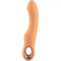 Dream Toys - flexibler gerippter Vibrator (pfirsichfarben)