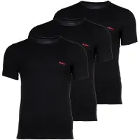 HUGO T-Shirt UNDERWEAR "RN TRIPLET P", Herren, Gr. S (48), schwarz, Jersey, Obermaterial: 100% Baumwolle, Basic, Rundhals, Shirts T-Shirt