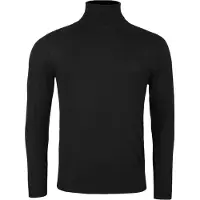 Roy Robson Strickrollkragenpullover Herren Schurwolle schwarz, L 623266-0005-09940