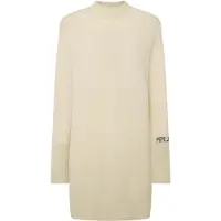 Pepe Jeans für Damen. PL953593 Hazel Kleid off-white (S), Weiß, Lässig, Polyester, Langarm, Nachhaltig