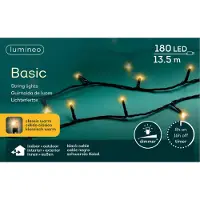 Kaemingk LED Lichterkette Klassisch Weiß, Kabelfarbe:schwarz, LEDs:180 LEDs 13.5m