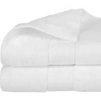 Atmosphera Badetuch Baumwolle Weiss 450 g/m² (50 x 90 cm)