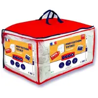 Dodo Total Protection Bettset 220x240 cm Steppdecke + 2 Kissen 60x60 cm + 2 Kissenhüllen/Protektoren 60x60 cm, 100% Polyester, weiß