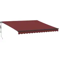 vidaXL Markise Automatisch Burgunderrot 400x350 cm