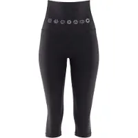 Winshape Leggings "3/4-Functional Comfort HWL212C-silberne 7 Chakras", Damen, Gr. XS, Normalgrößen, schwarz (schwarz, 7, chakras), 85% Polyester, 15% Elasthan, Hosen Leggings, High Waist