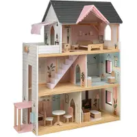 Eurekakids Holzhaus Mit Aufzugpuppe Braun Kinder Braun One Size