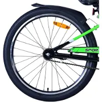 Volare Sportivo Kinderfahrrad - Jungen - 24 Zoll - Schwarz Grün