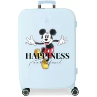 Joumma Bags ABS-Reisekoffer MICKEY MOUSE Happines Turquesa, 70x48x28cm, 79L, 3669221 (mittelgroßes Exp.)
