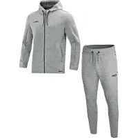Jako Damen Sportanzug Jogginganzug Premium Basics mit Kapuze
