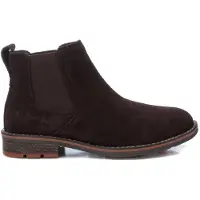 Xti Lederstiefel mit Blockabsatz, runder Schuhspitze und elastischem Verschluss