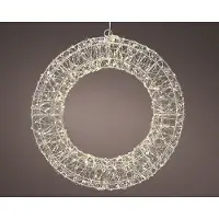 Lumineo Rahmenleuchte micro LED außen L7-W28-H28 cm silber/warmweiß I (grijs)